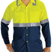 Men's Tall Enhanced & Hi-Visibility Long Sleeve Work Shirt