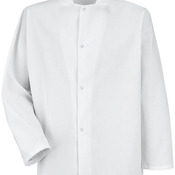 Men's Gripper-Front Short Butcher Coat